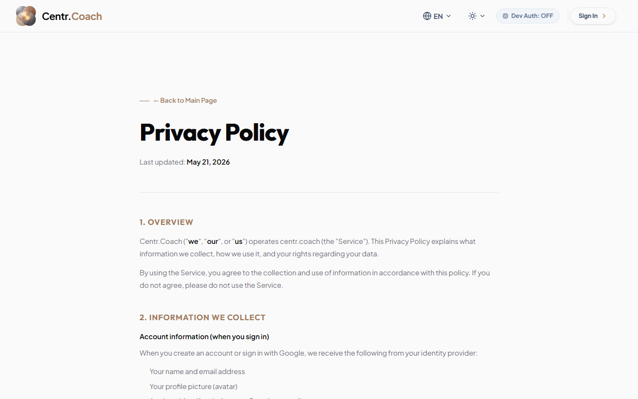 Centr.Coach screenshot 3