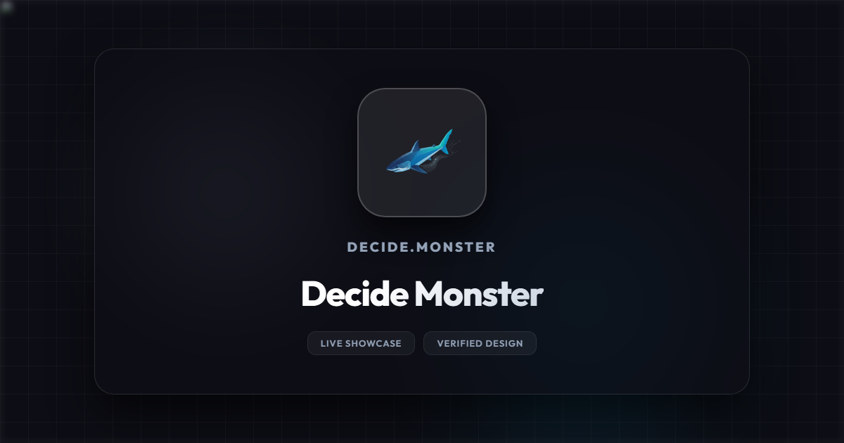 Decide Monster Dark Theme Preview