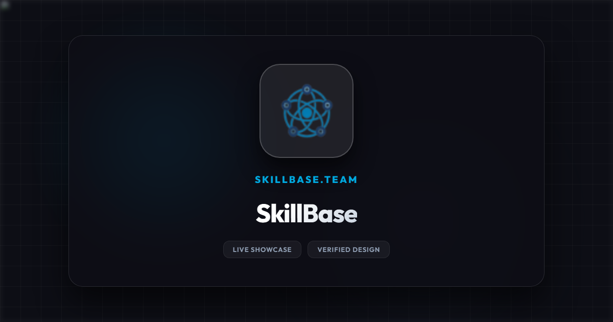 SkillBase Dark Theme Preview