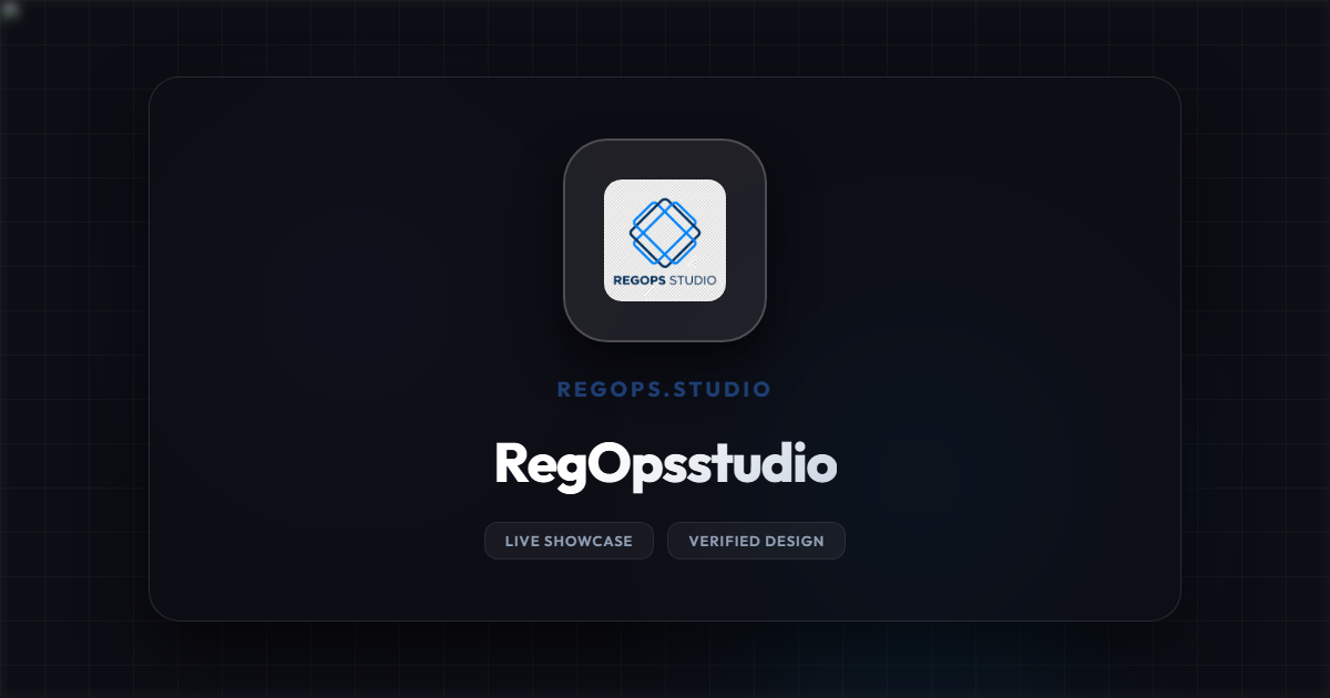 RegOps Studio Dark Theme Preview
