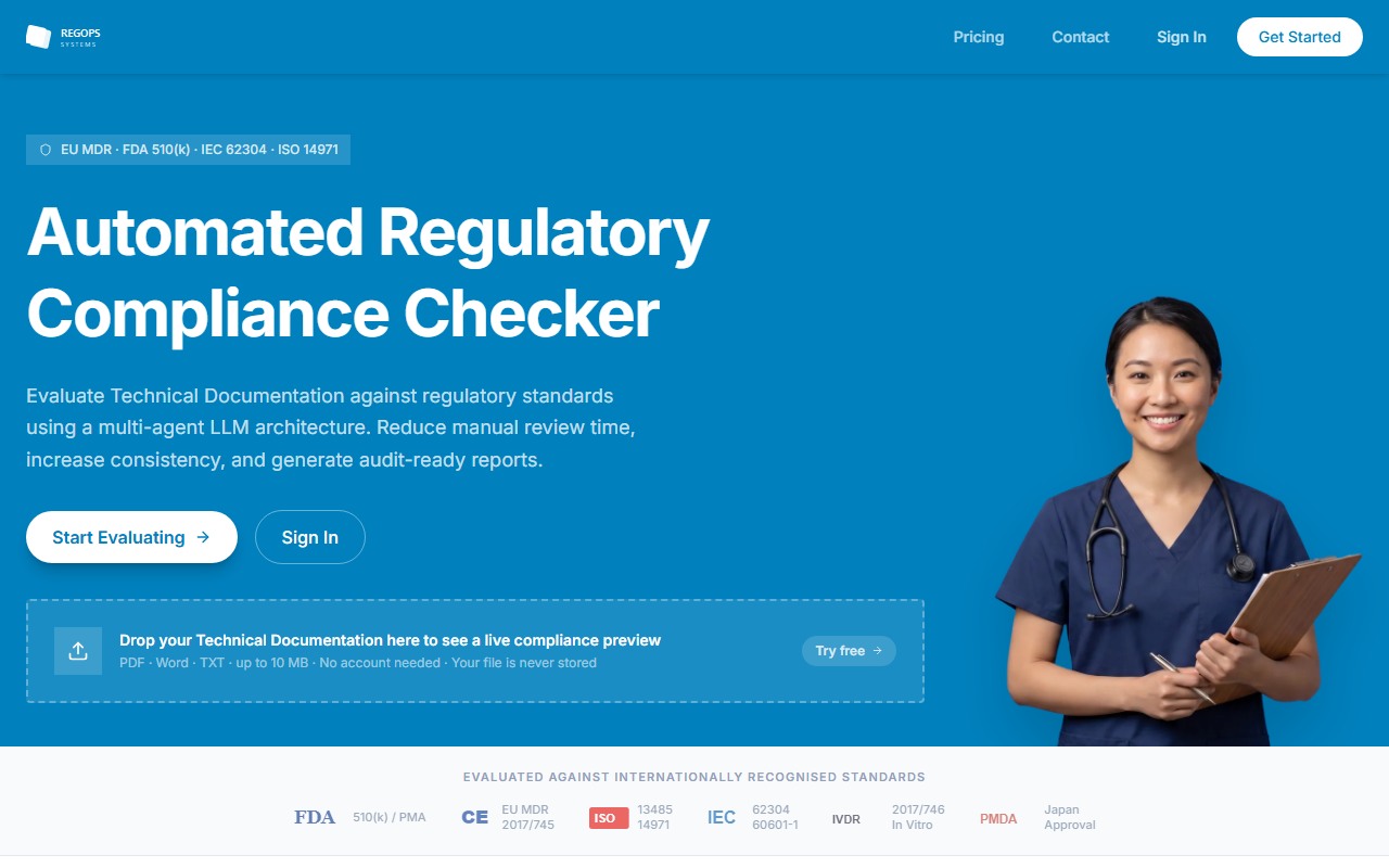 RegOps Compliance Checker screenshot 2