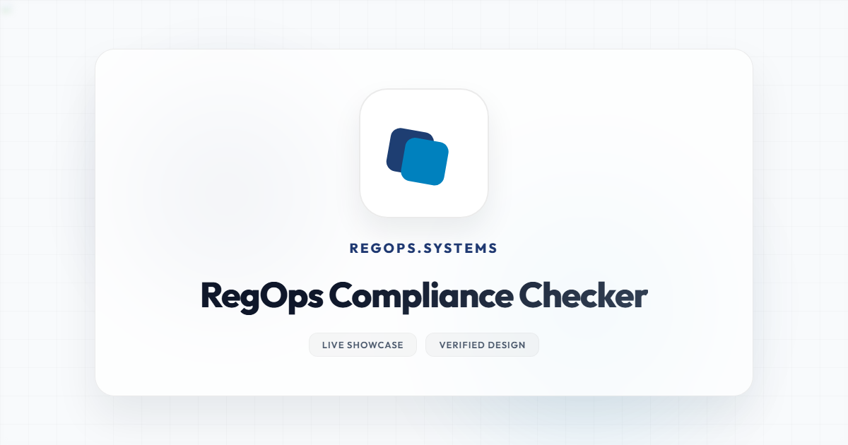 RegOps Compliance Checker Light Theme Preview
