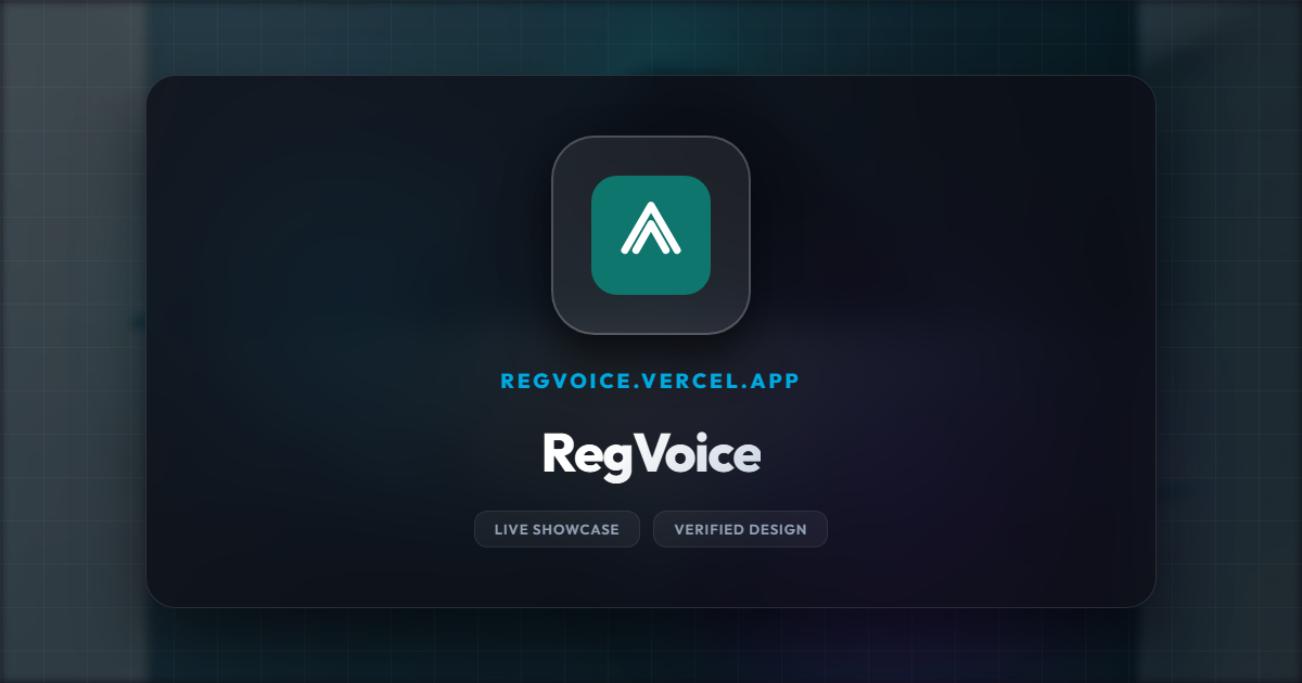 RegVoice Dark Theme Preview