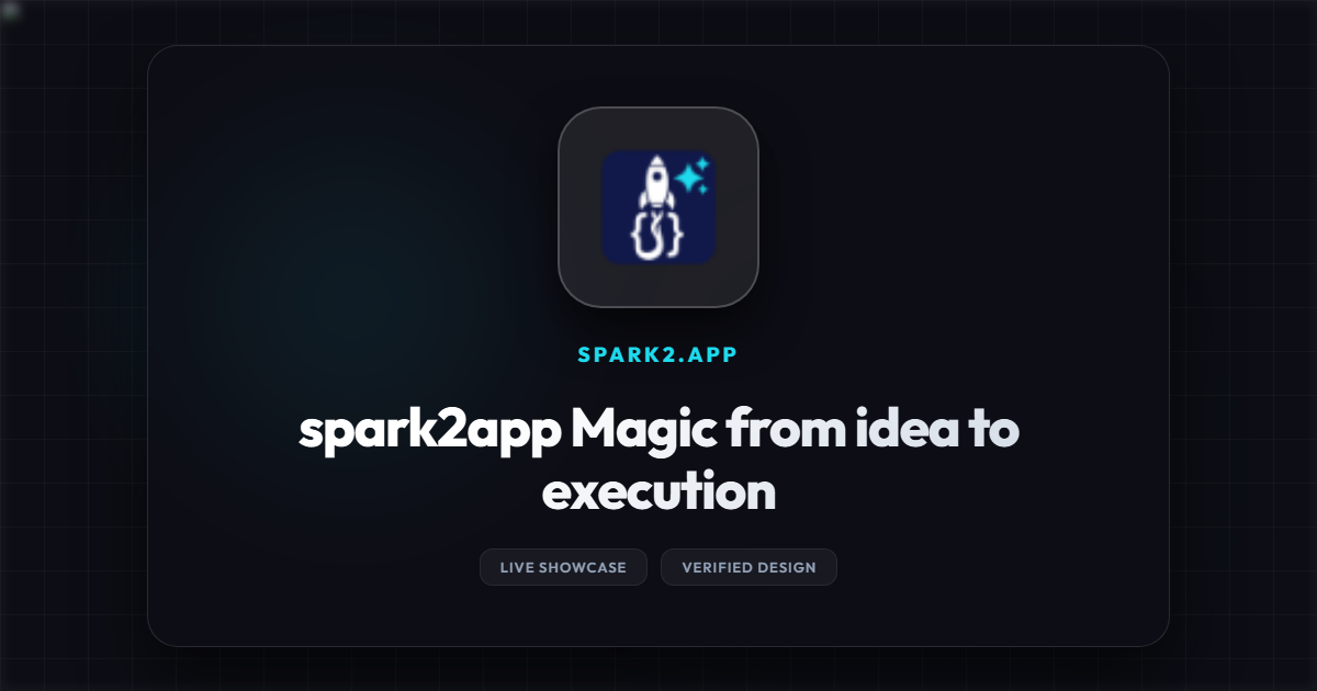 spark2app Dark Theme Preview